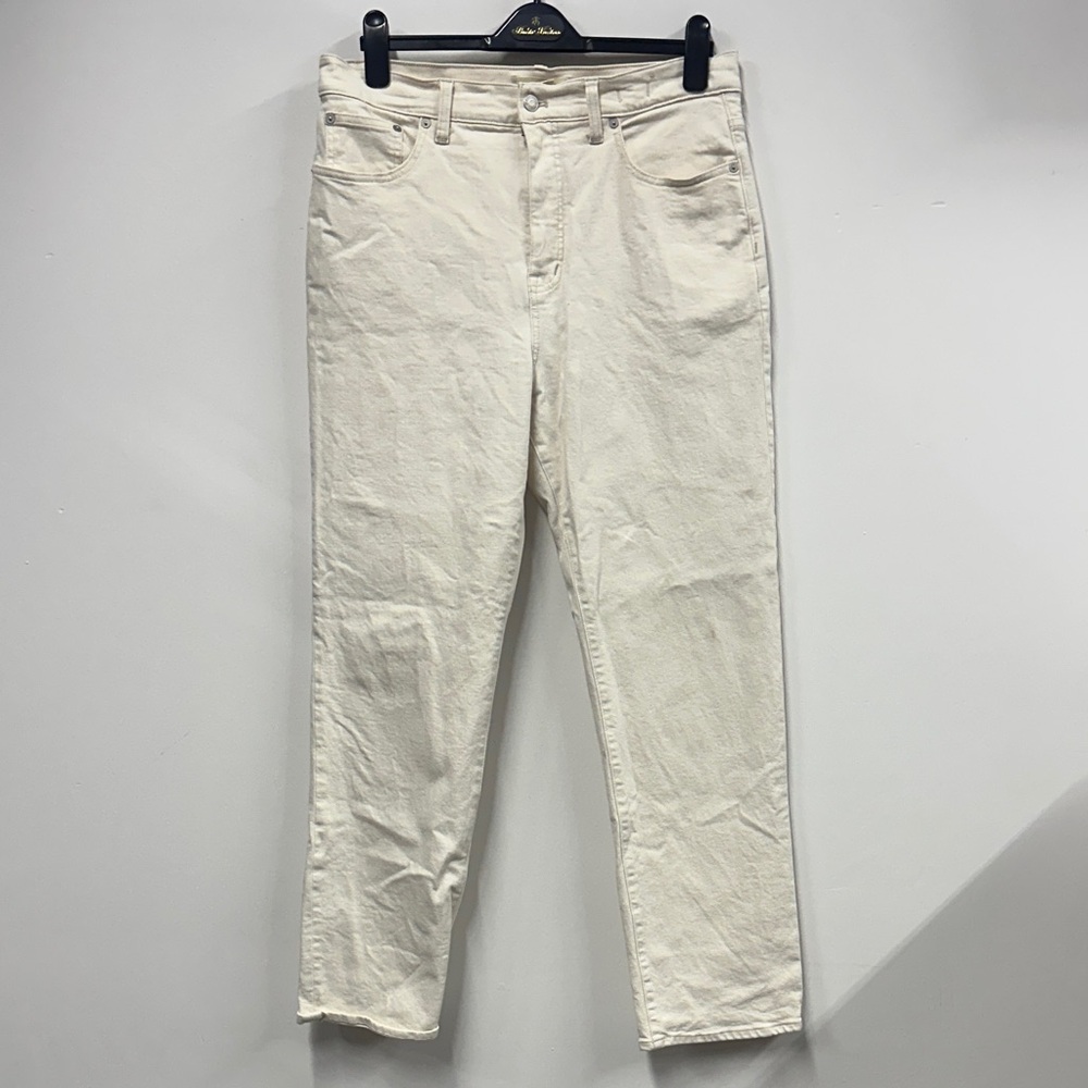 Madewell Women's Cream 90’s Straight Leg Jeans 31